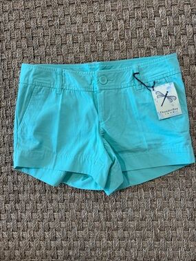 Turquoise Cotton Shorts size 4 NWT